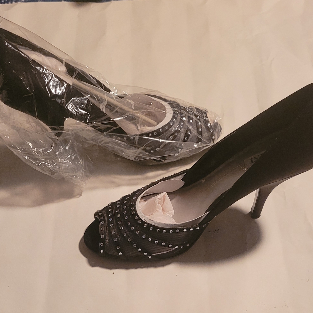 Alfani Black Embellished Heels